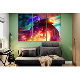 Pretty Girl Rides A Motorcycle №SL1246 Ready to Hang Canvas Print