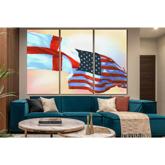 Drawn Usa And England Flag №SL1166 Ready to Hang Canvas PrintCanvas art arrives ready to hang, with hanging accessories included and no additional framing required. Every canvas print is hand-crafted, made on-demand at our workshop and expertly stretched