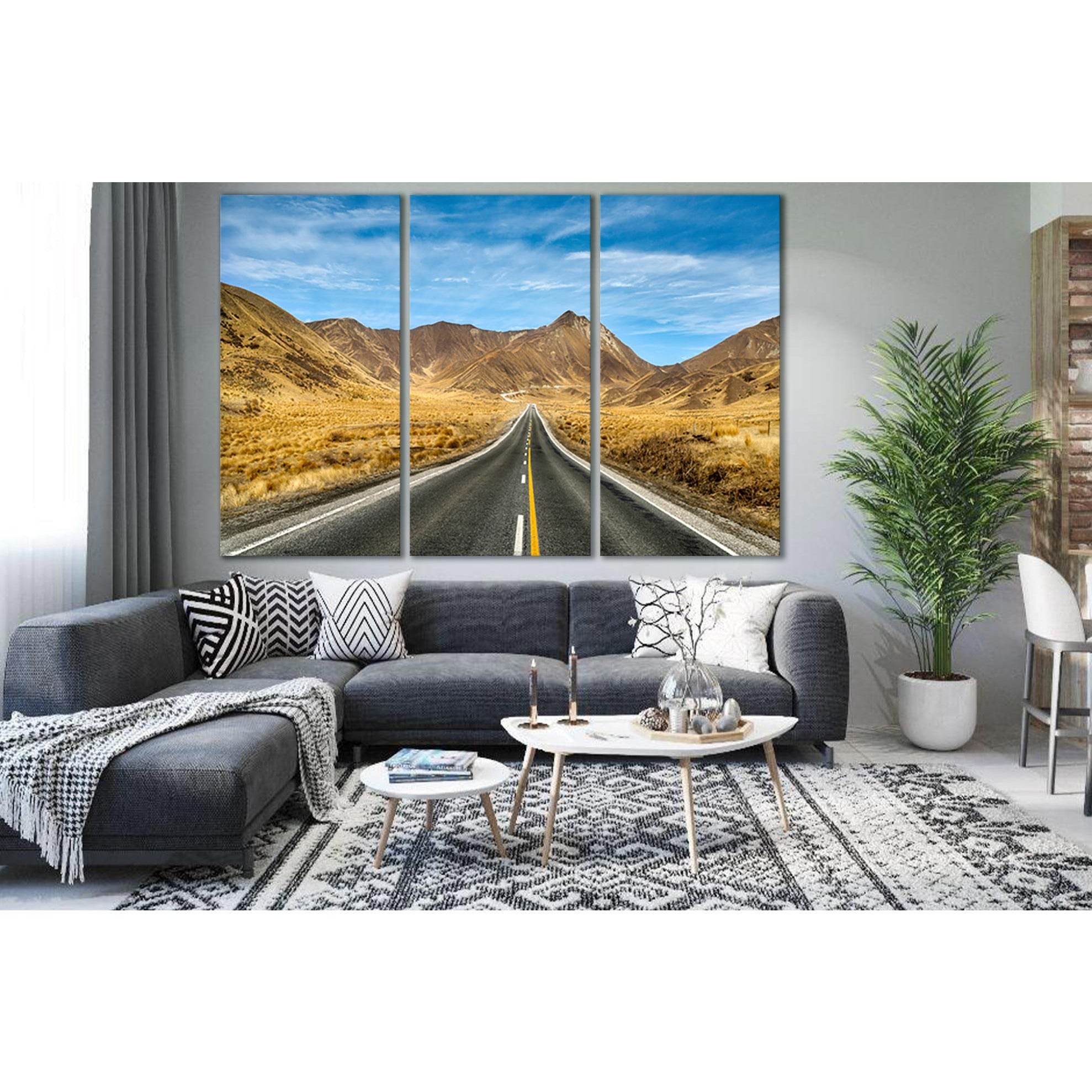 Open Roads To Mountains №SL1562 Ready to Hang Canvas Print
