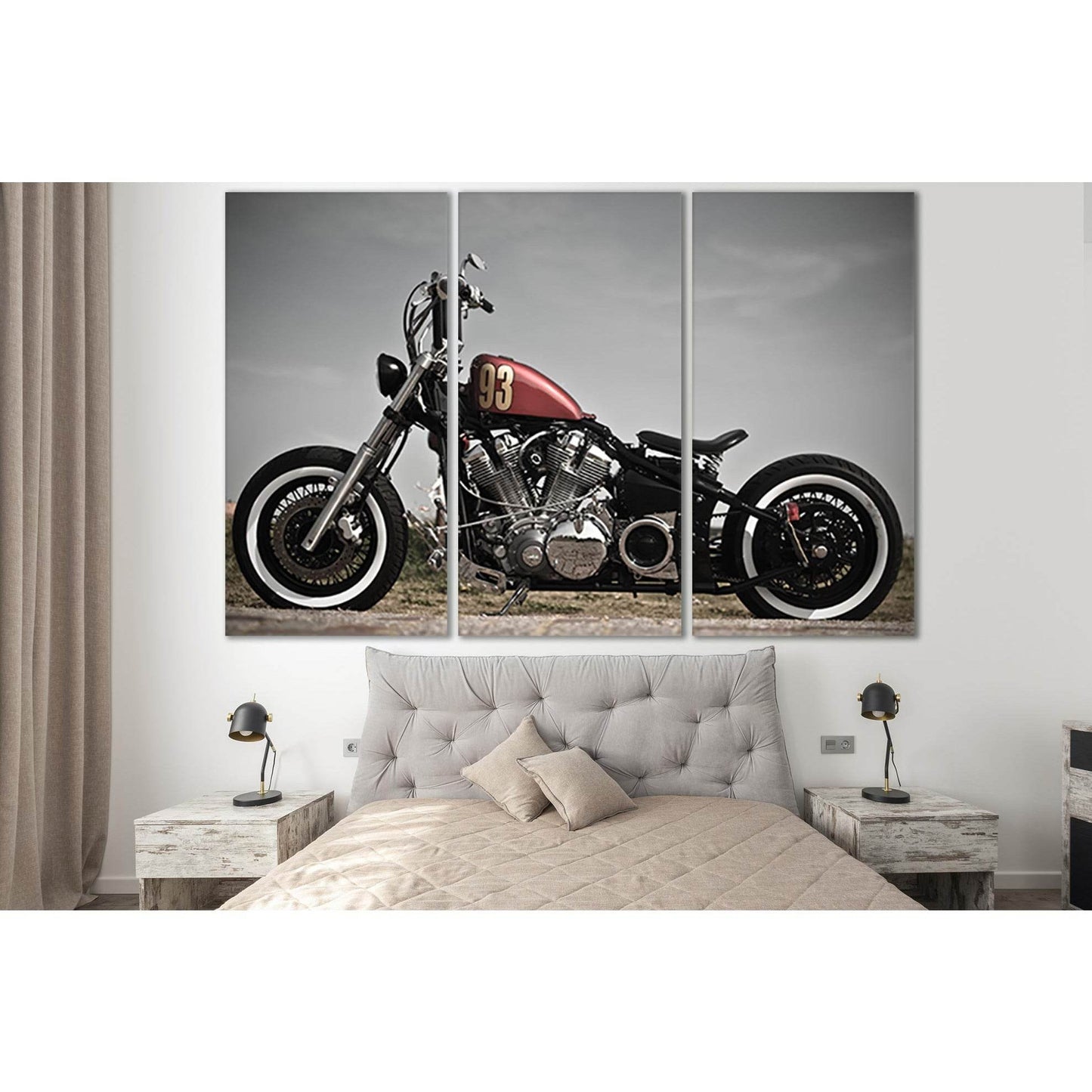 Motorcycle Bobber Style №SL733 Ready to Hang Canvas PrintCanvas art arrives ready to hang, with hanging accessories included and no additional framing required. Every canvas print is hand-crafted, made on-demand at our workshop and expertly stretched arou