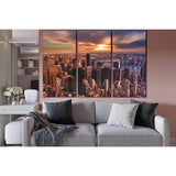 New York City At Sunset №SL1462 Ready to Hang Canvas Print