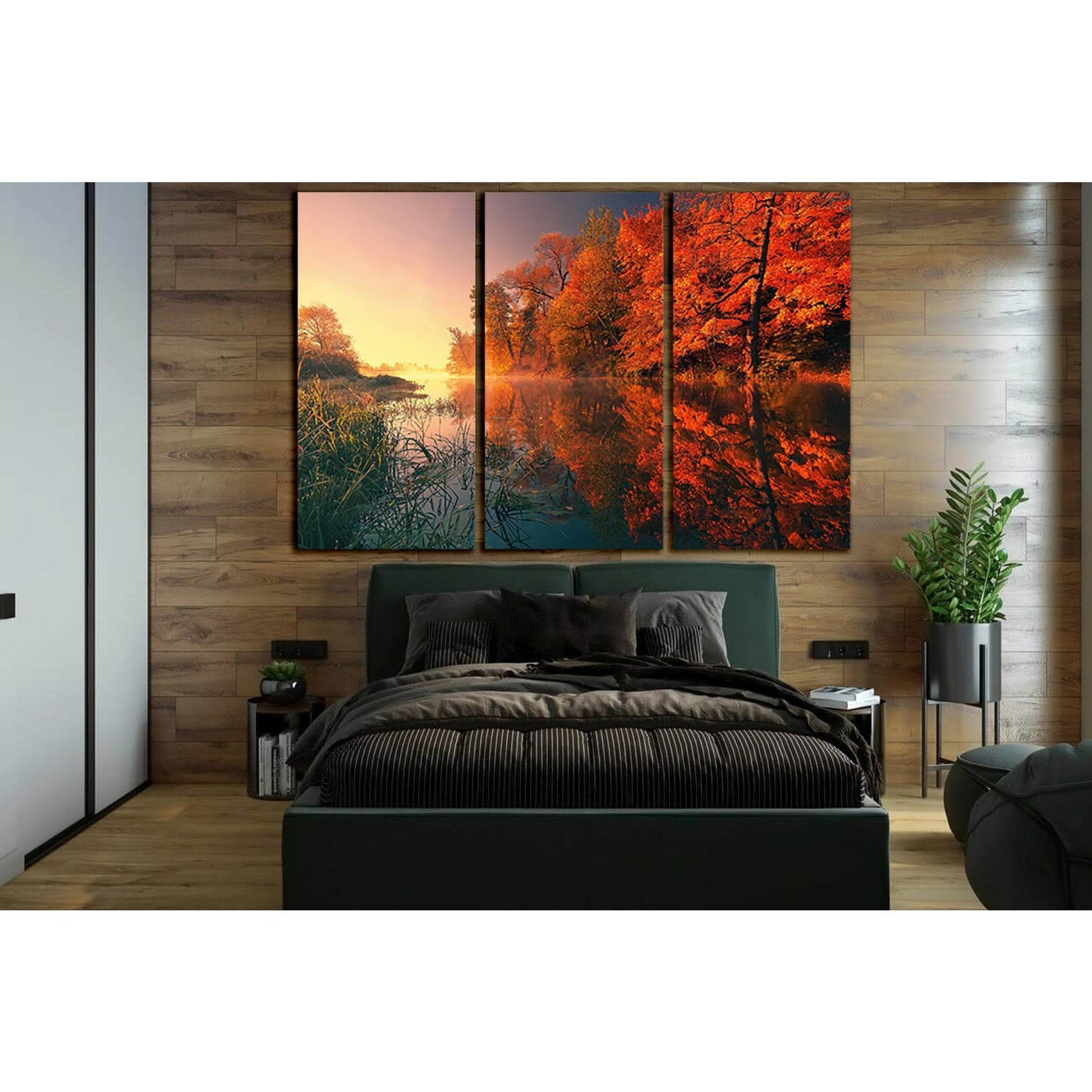 Reflection Of Trees In Autumn №SL1496 Ready to Hang Canvas PrintCanvas art arrives ready to hang, with hanging accessories included and no additional framing required. Every canvas print is hand-crafted, made on-demand at our workshop and expertly stretch