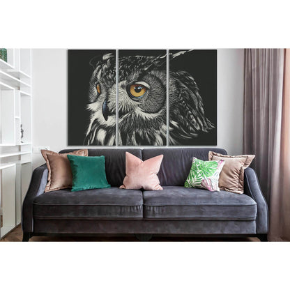 Owl Black And White №SL879 Ready to Hang Canvas PrintCanvas art arrives ready to hang, with hanging accessories included and no additional framing required. Every canvas print is hand-crafted, made on-demand at our workshop and expertly stretched around 1