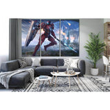 Robot With Sword And Shield №SL1289 Ready to Hang Canvas Print
