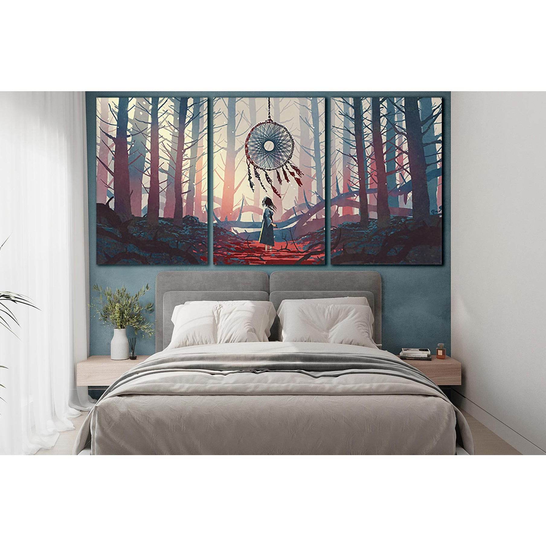 Girl In The Mysterious Forest №SL1225 Ready to Hang Canvas Print