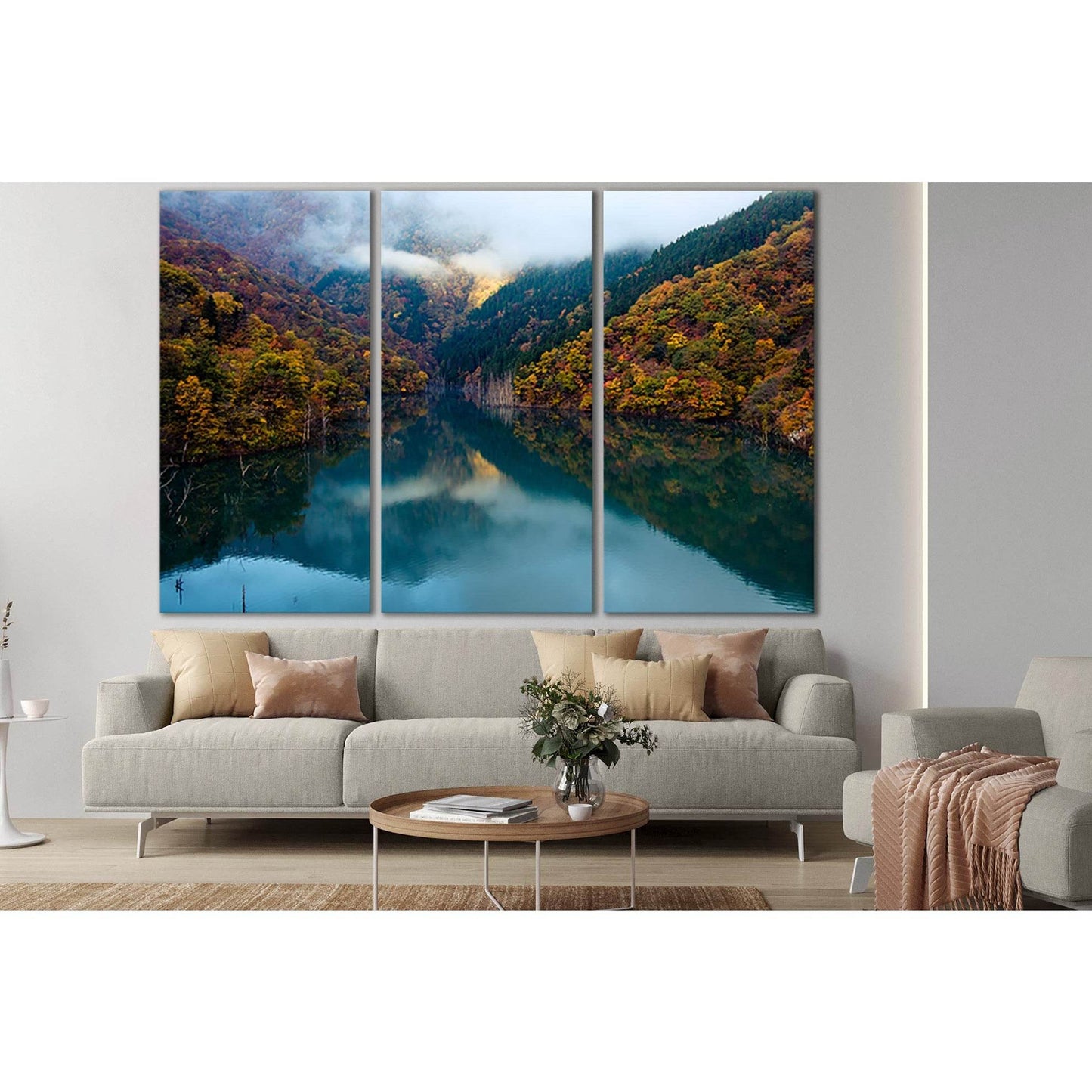 Mountain Lake In Autumn №SL1594 Ready to Hang Canvas PrintCanvas art arrives ready to hang, with hanging accessories included and no additional framing required. Every canvas print is hand-crafted, made on-demand at our workshop and expertly stretched aro