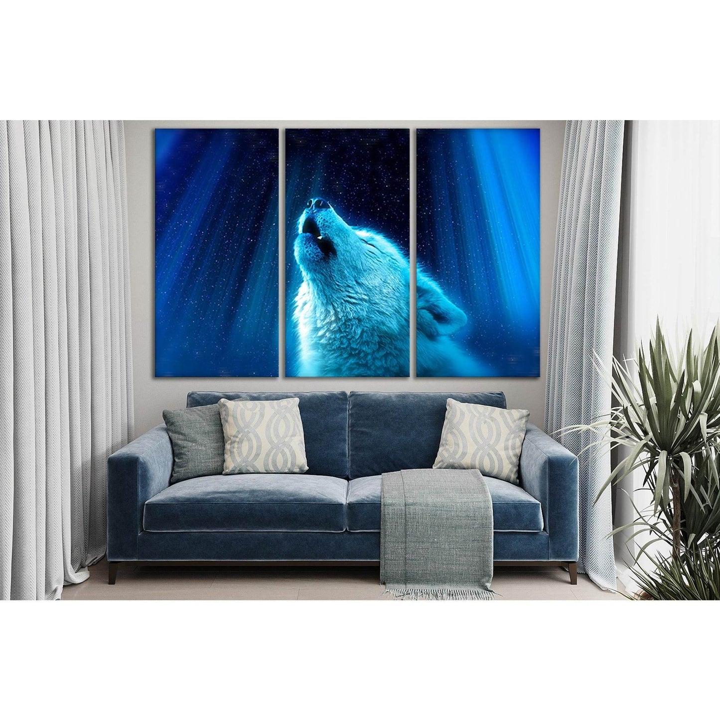Howl Of The White Wolf №SL1521 Ready to Hang Canvas PrintCanvas art arrives ready to hang, with hanging accessories included and no additional framing required. Every canvas print is hand-crafted, made on-demand at our workshop and expertly stretched arou
