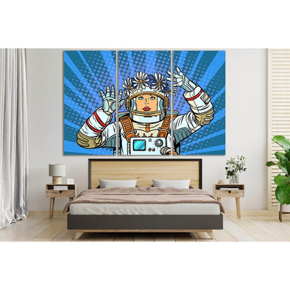 Woman Astronaut In A Wreath Pop Art №SL530 Ready to Hang Canvas PrintCanvas art arrives ready to hang, with hanging accessories included and no additional framing required. Every canvas print is hand-crafted, made on-demand at our workshop and expertly st
