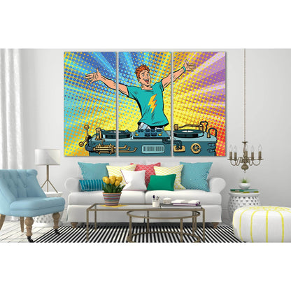 Dj On Club Party Pop Art №SL553 Ready to Hang Canvas PrintCanvas art arrives ready to hang, with hanging accessories included and no additional framing required. Every canvas print is hand-crafted, made on-demand at our workshop and expertly stretched aro