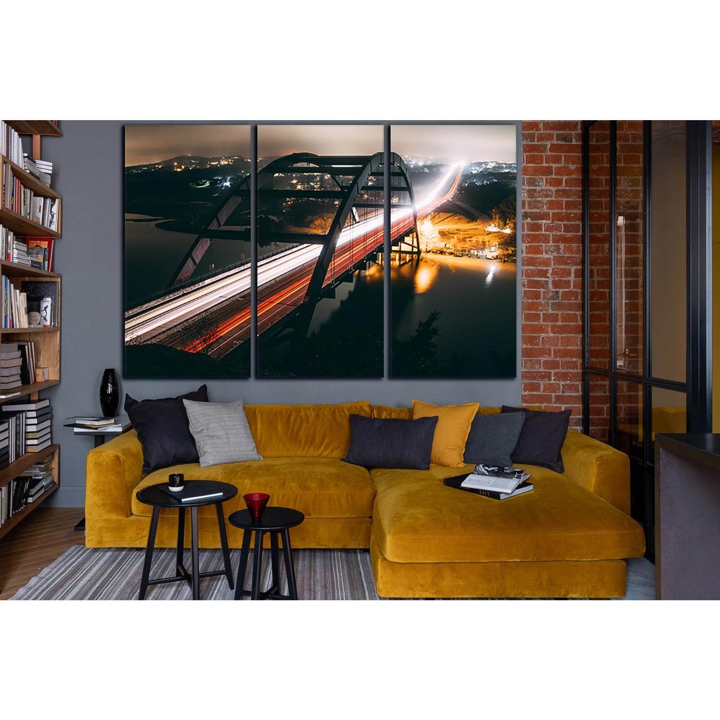 View Of The Bridge At Night №SL1144 Ready to Hang Canvas PrintCanvas art arrives ready to hang, with hanging accessories included and no additional framing required. Every canvas print is hand-crafted, made on-demand at our workshop and expertly stretched