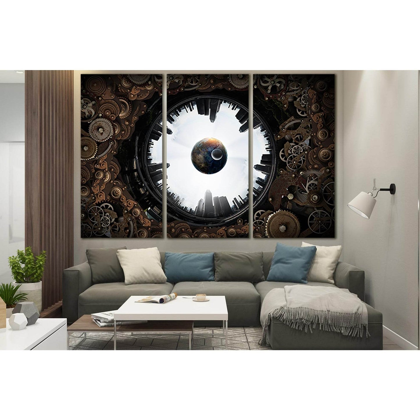Metal Gear Mechanism №SL1451 Ready to Hang Canvas PrintCanvas art arrives ready to hang, with hanging accessories included and no additional framing required. Every canvas print is hand-crafted, made on-demand at our workshop and expertly stretched around
