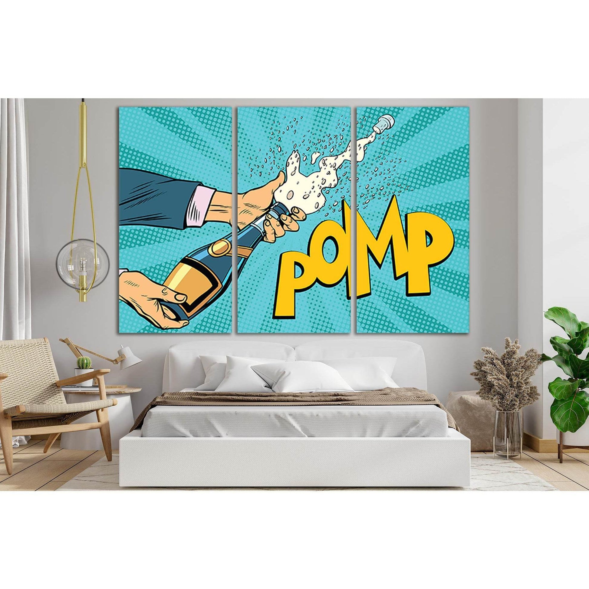 Opening Champagne Bottles Pop Art №SL534 Ready to Hang Canvas PrintCanvas art arrives ready to hang, with hanging accessories included and no additional framing required. Every canvas print is hand-crafted, made on-demand at our workshop and expertly stre