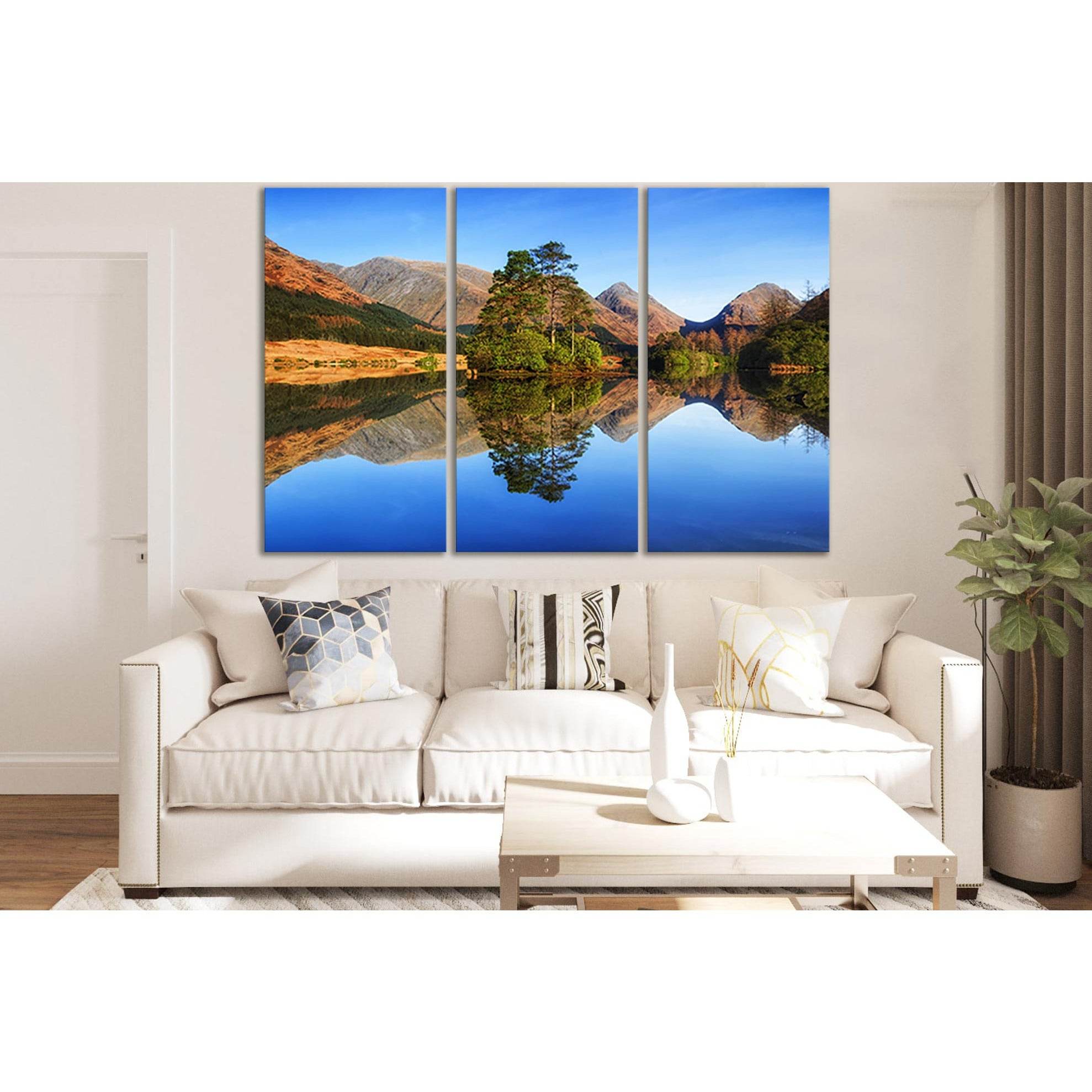 Autumn Mountain Lake Reflection №SL1476 Ready to Hang Canvas Print