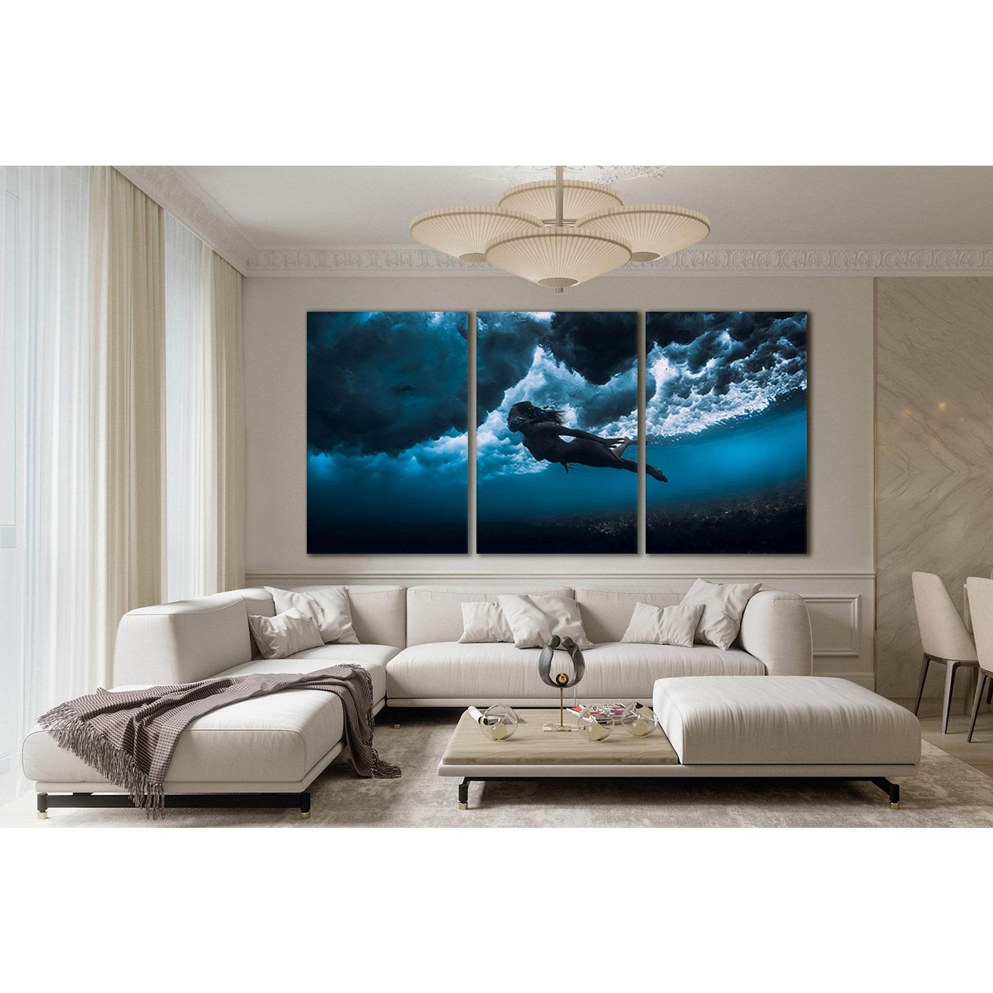 Woman In Ocean №SL46 Ready to Hang Canvas PrintCanvas art arrives ready to hang, with hanging accessories included and no additional framing required. Every canvas print is hand-crafted, made on-demand at our workshop and expertly stretched around 100% No