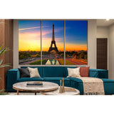 Eiffel Tower Sunset Paris №SL1467 Ready to Hang Canvas Print