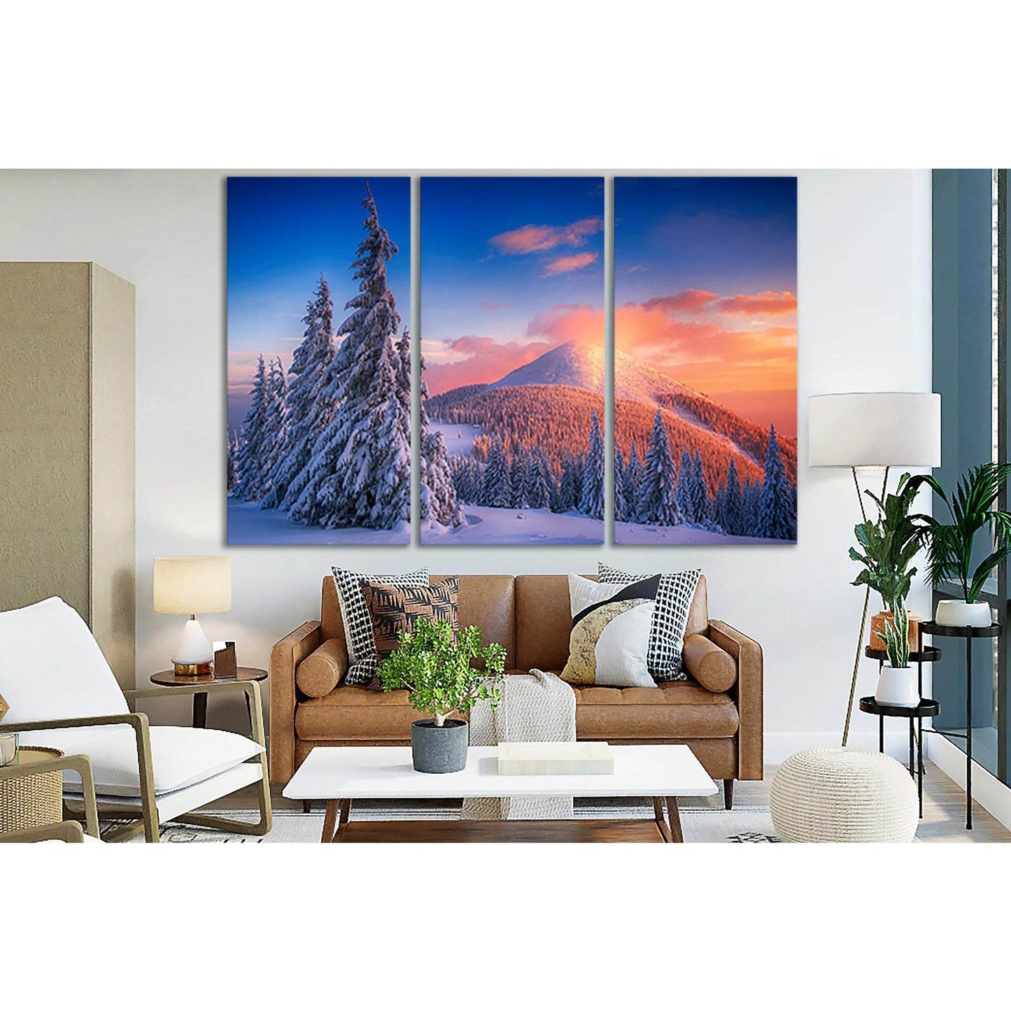 Snowy Pine Trees And Mountains №SL1577 Ready to Hang Canvas PrintCanvas art arrives ready to hang, with hanging accessories included and no additional framing required. Every canvas print is hand-crafted, made on-demand at our workshop and expertly stretc