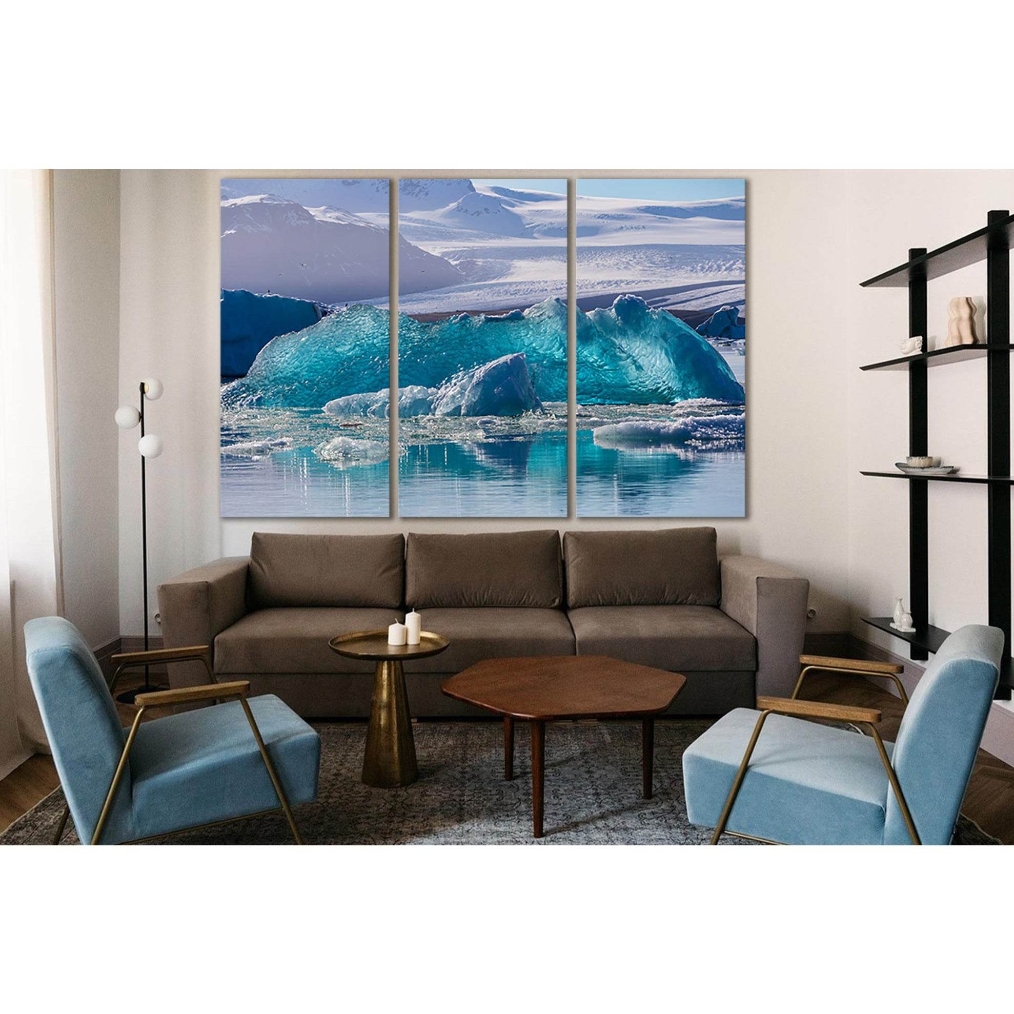 Icebergs In The Glacial Lagoon №SL1322 Ready to Hang Canvas Print