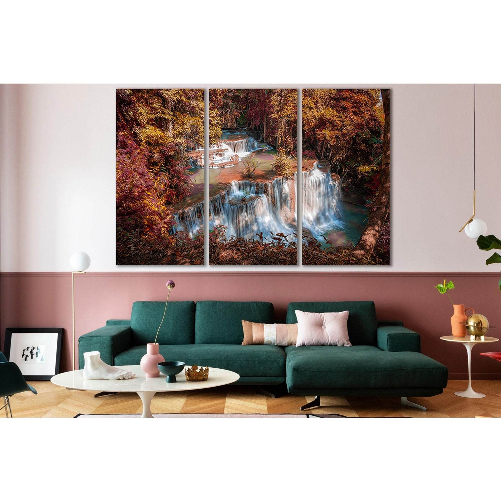 Huai Mae Kamin Waterfall №SL481 Ready to Hang Canvas PrintCanvas art arrives ready to hang, with hanging accessories included and no additional framing required. Every canvas print is hand-crafted, made on-demand at our workshop and expertly stretched aro