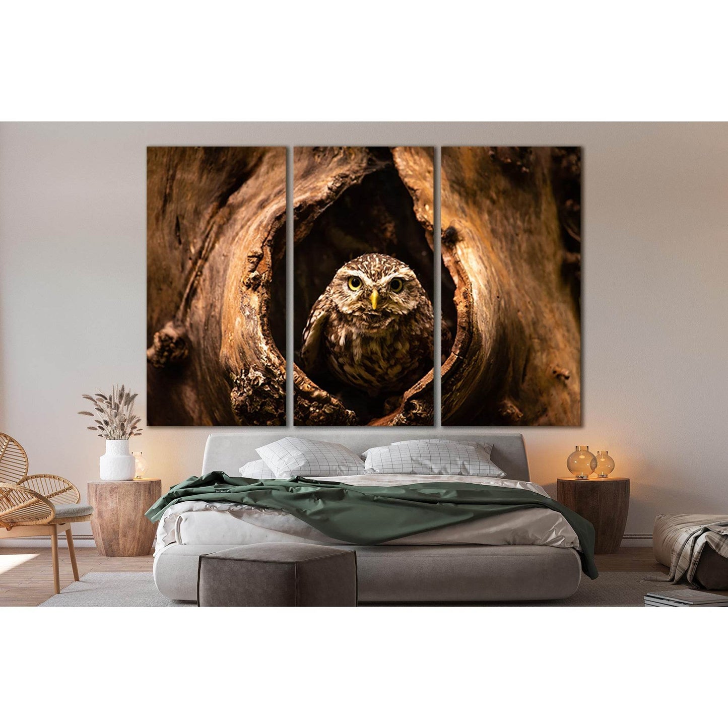 Owl Sitting In The Hollow №SL1513 Ready to Hang Canvas PrintCanvas art arrives ready to hang, with hanging accessories included and no additional framing required. Every canvas print is hand-crafted, made on-demand at our workshop and expertly stretched a