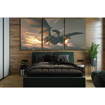 The Dragon Flying In The Sunset №SL1275 Ready to Hang Canvas PrintCanvas art arrives ready to hang, with hanging accessories included and no additional framing required. Every canvas print is hand-crafted, made on-demand at our workshop and expertly stret