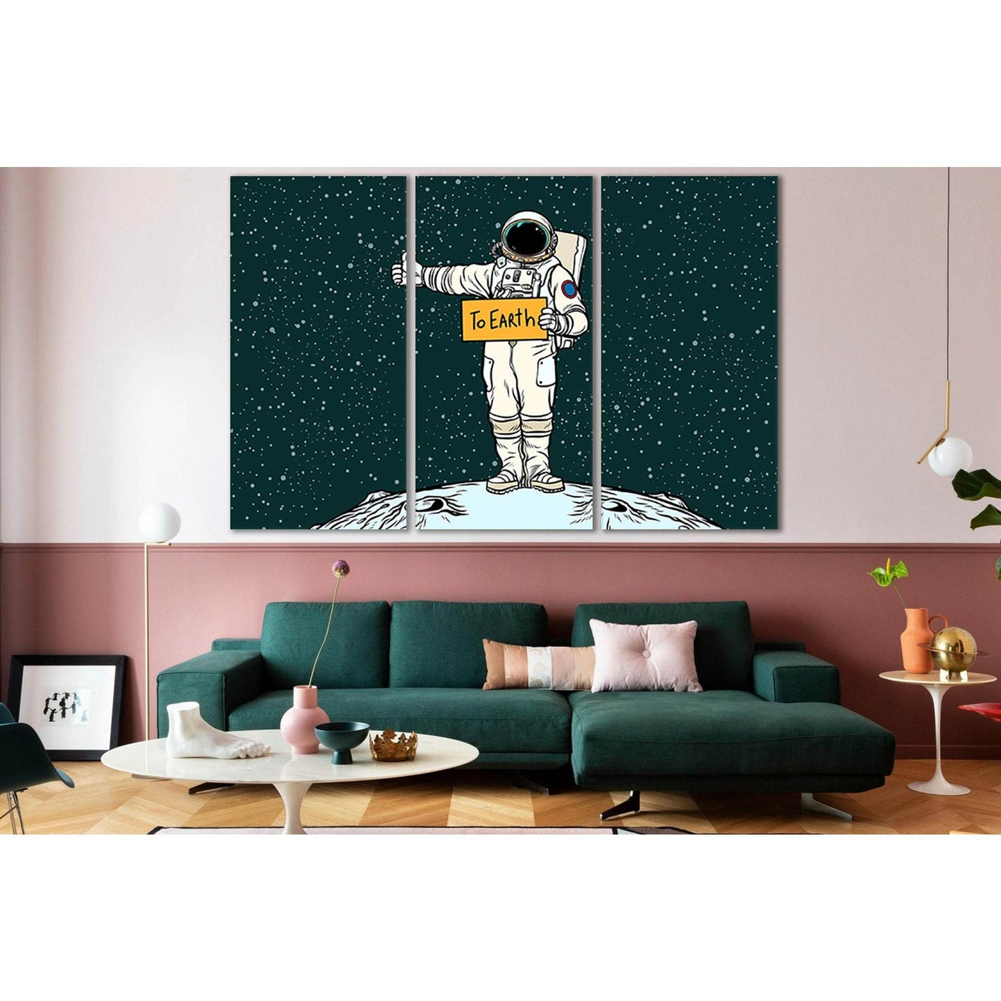 Pop Art Astronaut Hitch Rides On Earth №SL544 Ready to Hang Canvas PrintCanvas art arrives ready to hang, with hanging accessories included and no additional framing required. Every canvas print is hand-crafted, made on-demand at our workshop and expertly