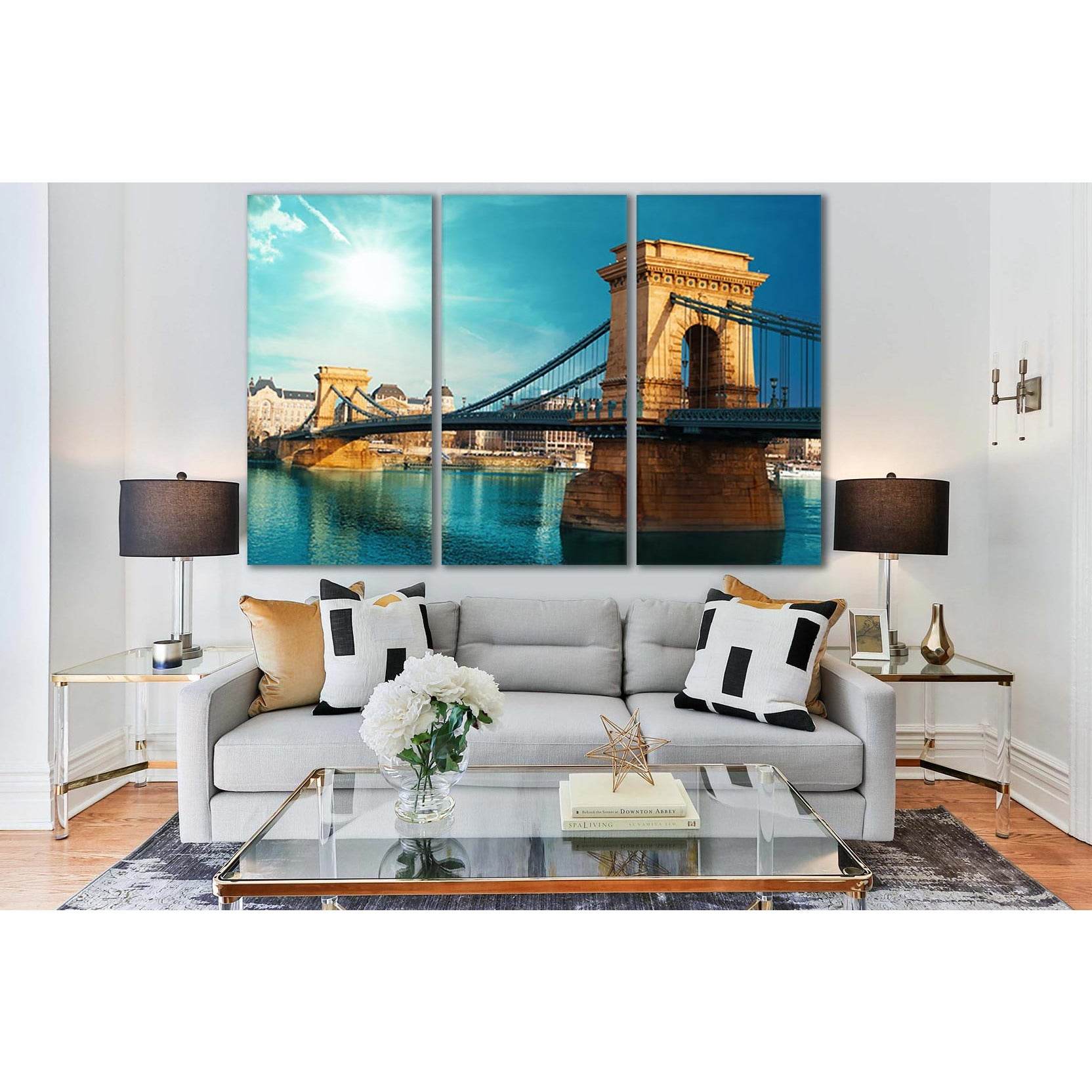 Bridge In Budapest Hungary №SL1134 Ready to Hang Canvas PrintCanvas art arrives ready to hang, with hanging accessories included and no additional framing required. Every canvas print is hand-crafted, made on-demand at our workshop and expertly stretched