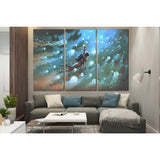 Astronaut With Jellyfishes In Space №SL1252 Ready to Hang Canvas Print