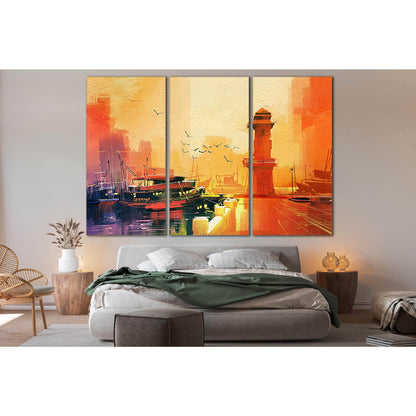 Lighthouse And Fishing Boat At Sunset №SL598 Ready to Hang Canvas PrintCanvas art arrives ready to hang, with hanging accessories included and no additional framing required. Every canvas print is hand-crafted, made on-demand at our workshop and expertly