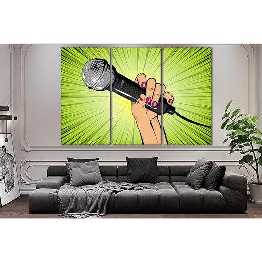 Microphone In Hand Pop Art №SL535 Ready to Hang Canvas PrintCanvas art arrives ready to hang, with hanging accessories included and no additional framing required. Every canvas print is hand-crafted, made on-demand at our workshop and expertly stretched a