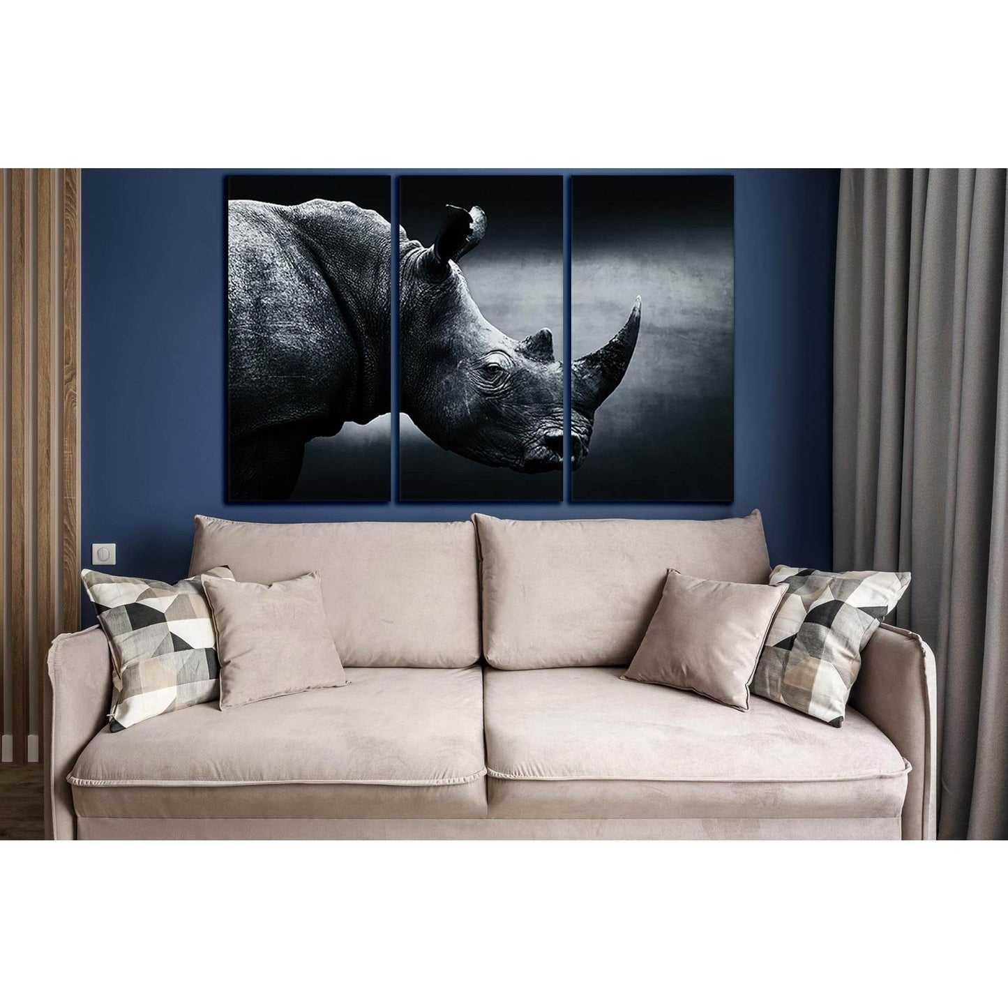 Rhinoceros Black And White №SL885 Ready to Hang Canvas PrintCanvas art arrives ready to hang, with hanging accessories included and no additional framing required. Every canvas print is hand-crafted, made on-demand at our workshop and expertly stretched a