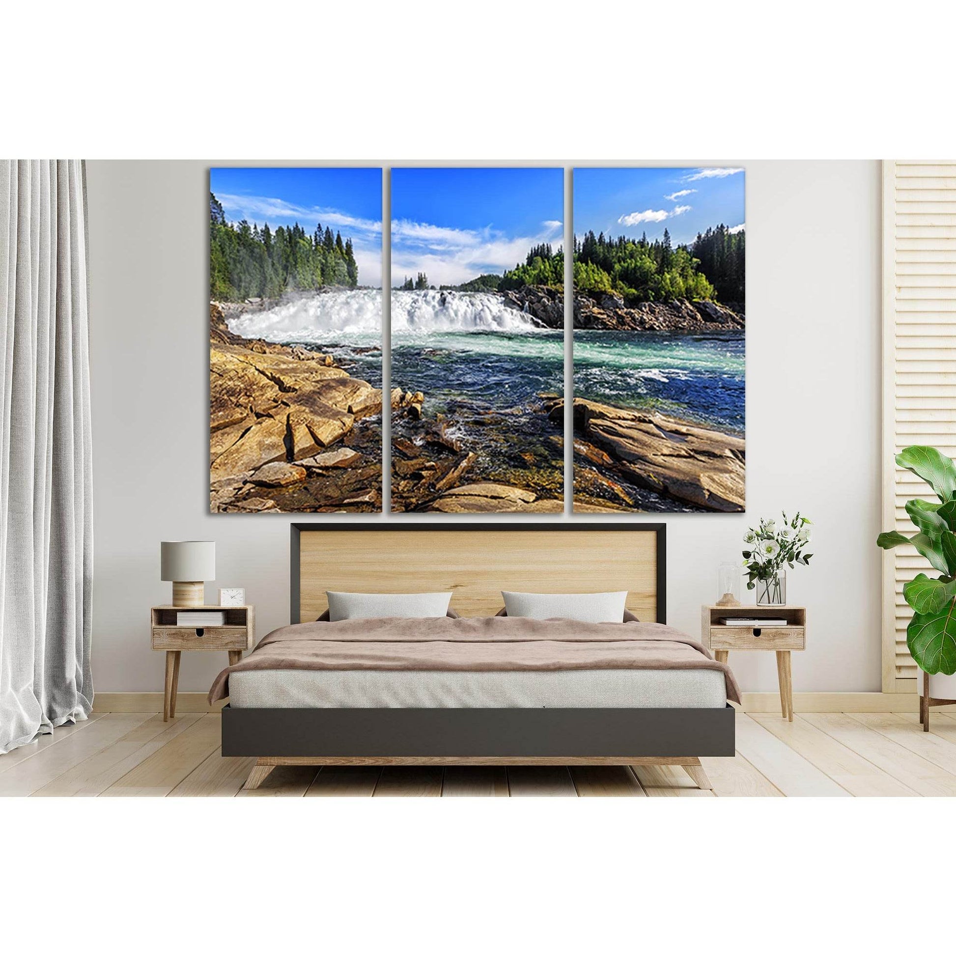 Laksforsen Waterfall Norway №SL485 Ready to Hang Canvas PrintCanvas art arrives ready to hang, with hanging accessories included and no additional framing required. Every canvas print is hand-crafted, made on-demand at our workshop and expertly stretched