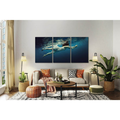 Girl Floats Under Water №SL44 Ready to Hang Canvas PrintCanvas art arrives ready to hang, with hanging accessories included and no additional framing required. Every canvas print is hand-crafted, made on-demand at our workshop and expertly stretched aroun