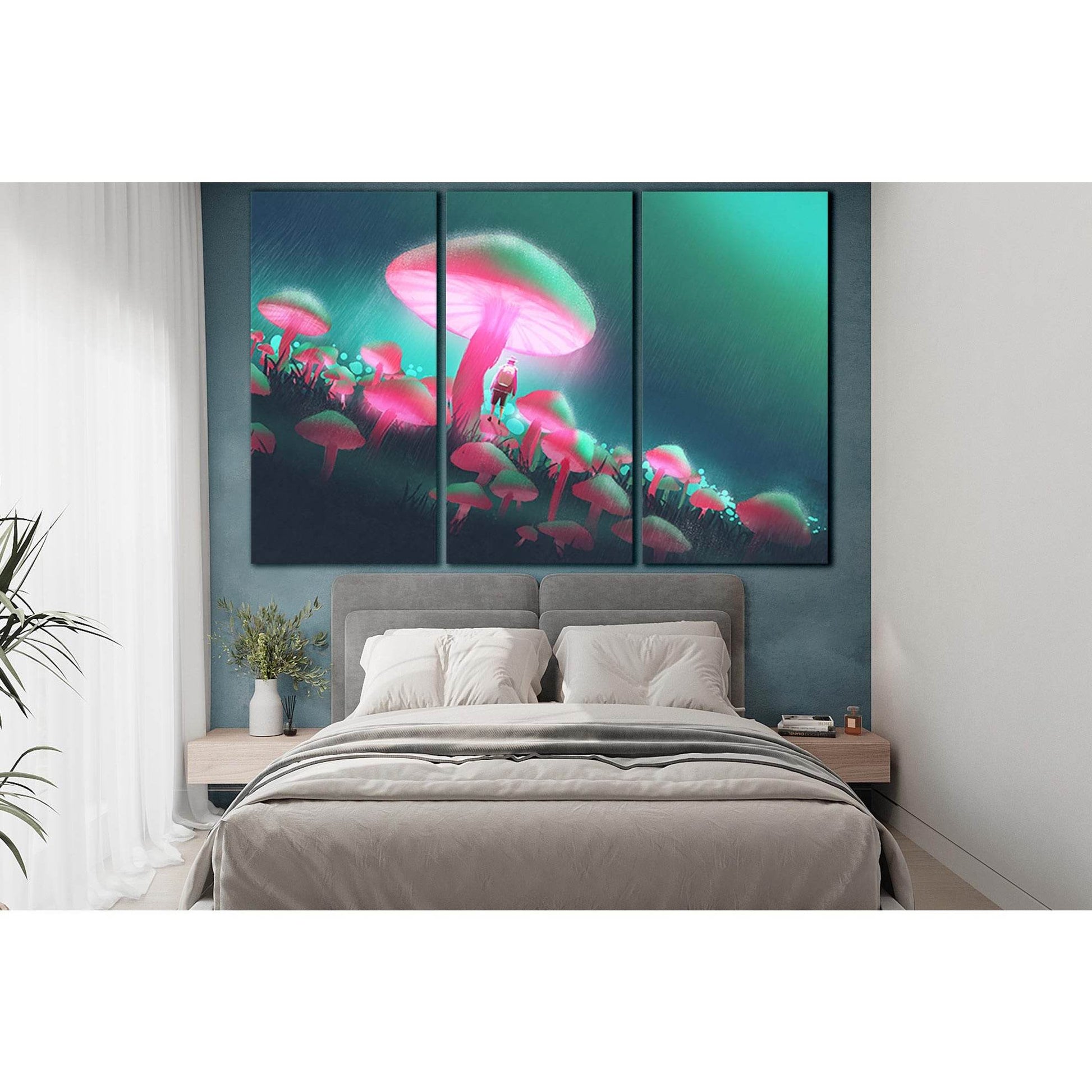 Tourist In A Big Mushroom Forest №SL1263 Ready to Hang Canvas PrintCanvas art arrives ready to hang, with hanging accessories included and no additional framing required. Every canvas print is hand-crafted, made on-demand at our workshop and expertly stre