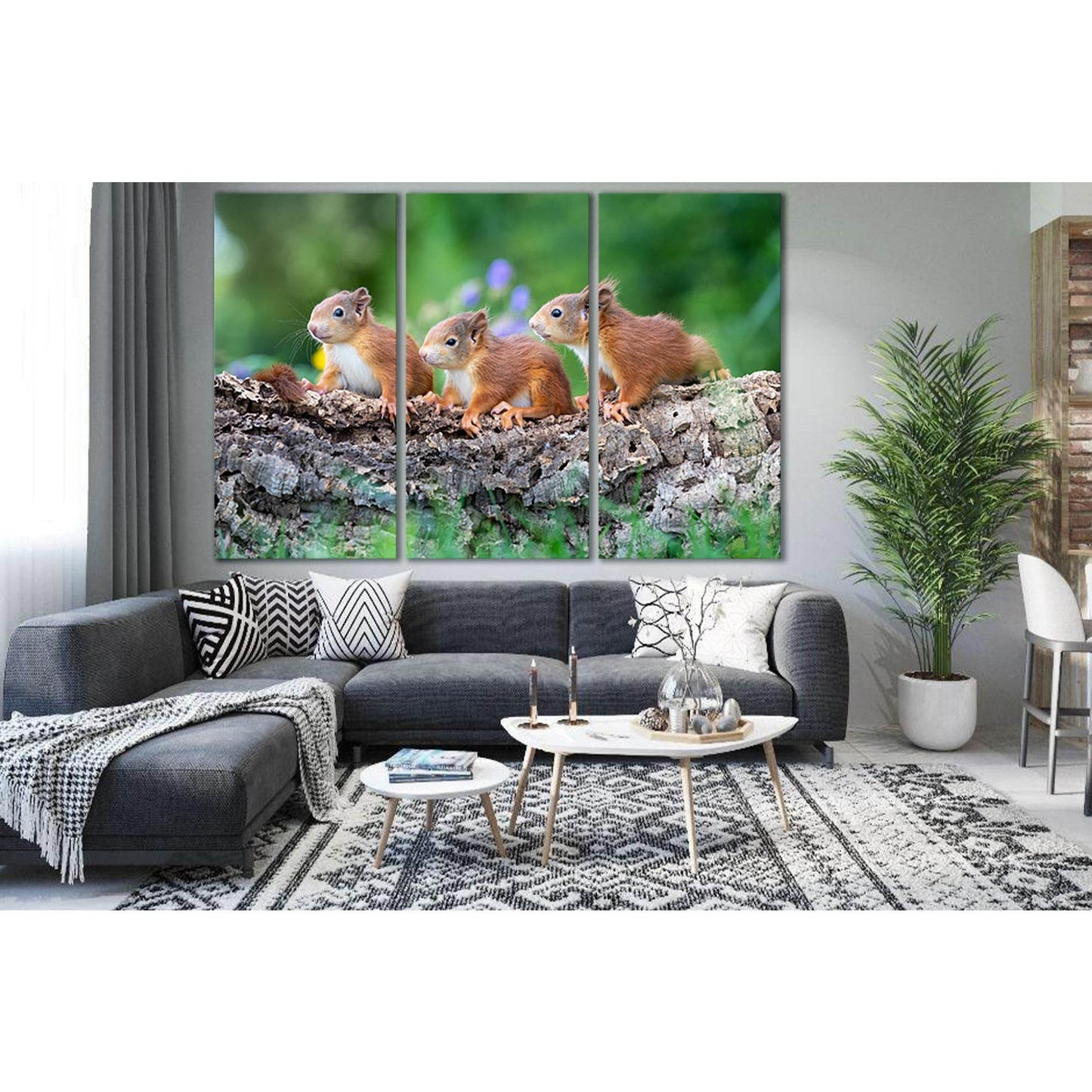 Three Cute Squirrels №SL1514 Ready to Hang Canvas PrintCanvas art arrives ready to hang, with hanging accessories included and no additional framing required. Every canvas print is hand-crafted, made on-demand at our workshop and expertly stretched around