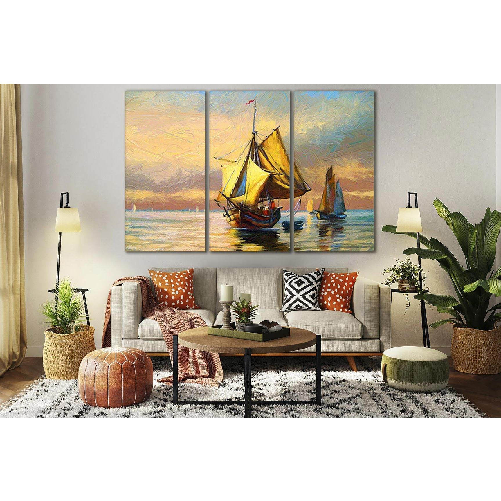 Old Ship On The Sea №SL606 Ready to Hang Canvas PrintCanvas art arrives ready to hang, with hanging accessories included and no additional framing required. Every canvas print is hand-crafted, made on-demand at our workshop and expertly stretched around 1