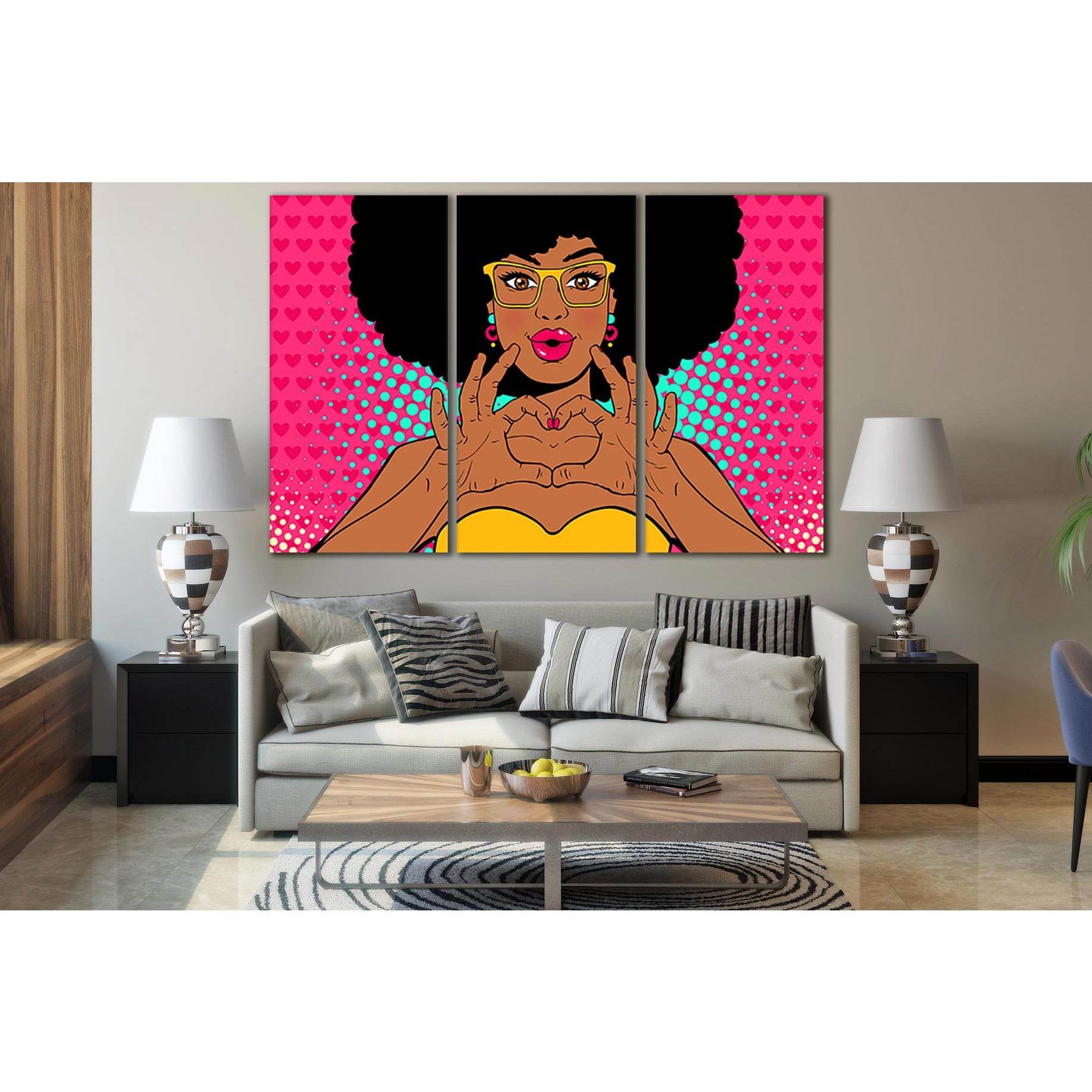 Woman Shows Love Sign By Her Hands №SL538 Ready to Hang Canvas PrintCanvas art arrives ready to hang, with hanging accessories included and no additional framing required. Every canvas print is hand-crafted, made on-demand at our workshop and expertly str