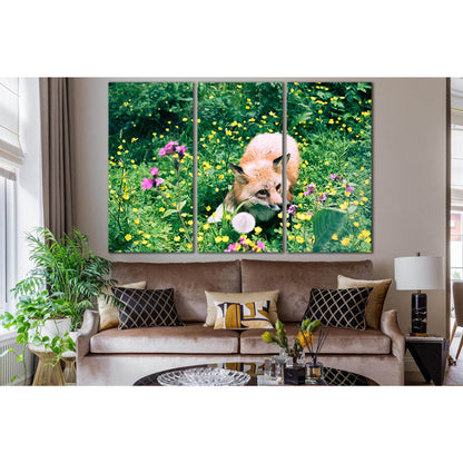 Fox Among Flowers In The Meadow №SL1518 Ready to Hang Canvas PrintCanvas art arrives ready to hang, with hanging accessories included and no additional framing required. Every canvas print is hand-crafted, made on-demand at our workshop and expertly stret