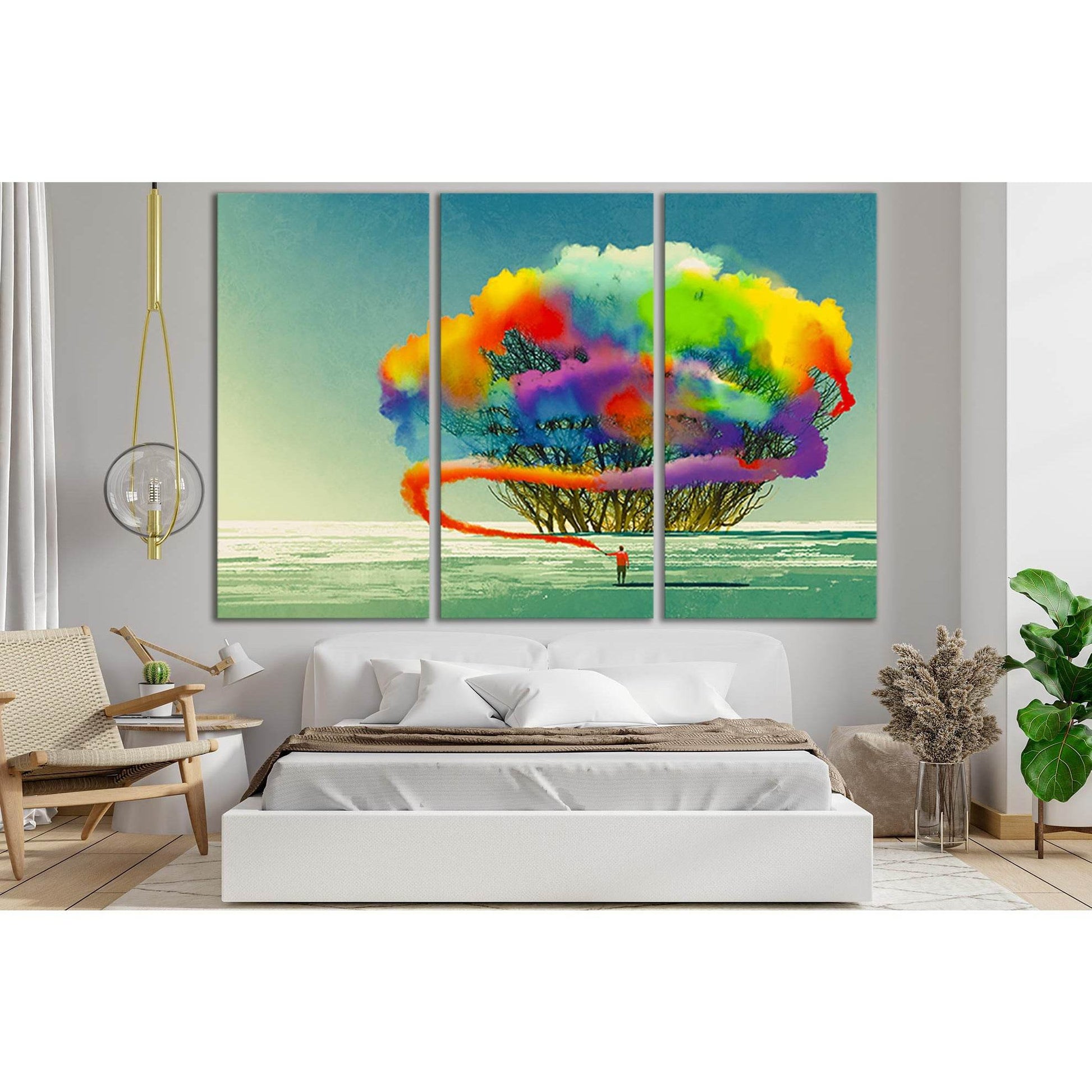 Man Draws Colored Smoke №SL1262 Ready to Hang Canvas PrintCanvas art arrives ready to hang, with hanging accessories included and no additional framing required. Every canvas print is hand-crafted, made on-demand at our workshop and expertly stretched aro