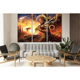Angelic Army Flying Across The Sky №SL1242 Ready to Hang Canvas Print