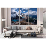 Landscape Lake Between Mountains №SL1581 Ready to Hang Canvas Print