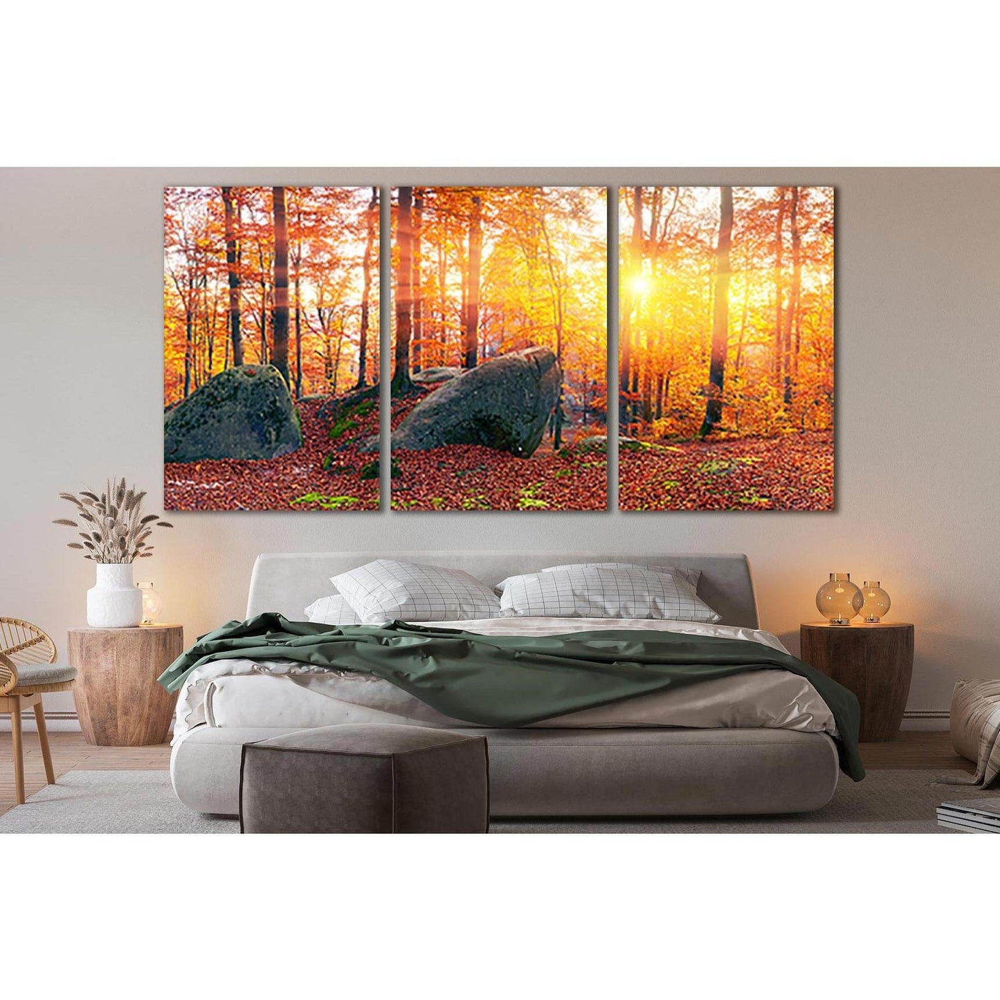 Stones In Forest Sunset №SL282 Ready to Hang Canvas PrintCanvas art arrives ready to hang, with hanging accessories included and no additional framing required. Every canvas print is hand-crafted, made on-demand at our workshop and expertly stretched arou