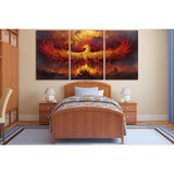 Fiery Phoenix №SL1280 Ready to Hang Canvas Print