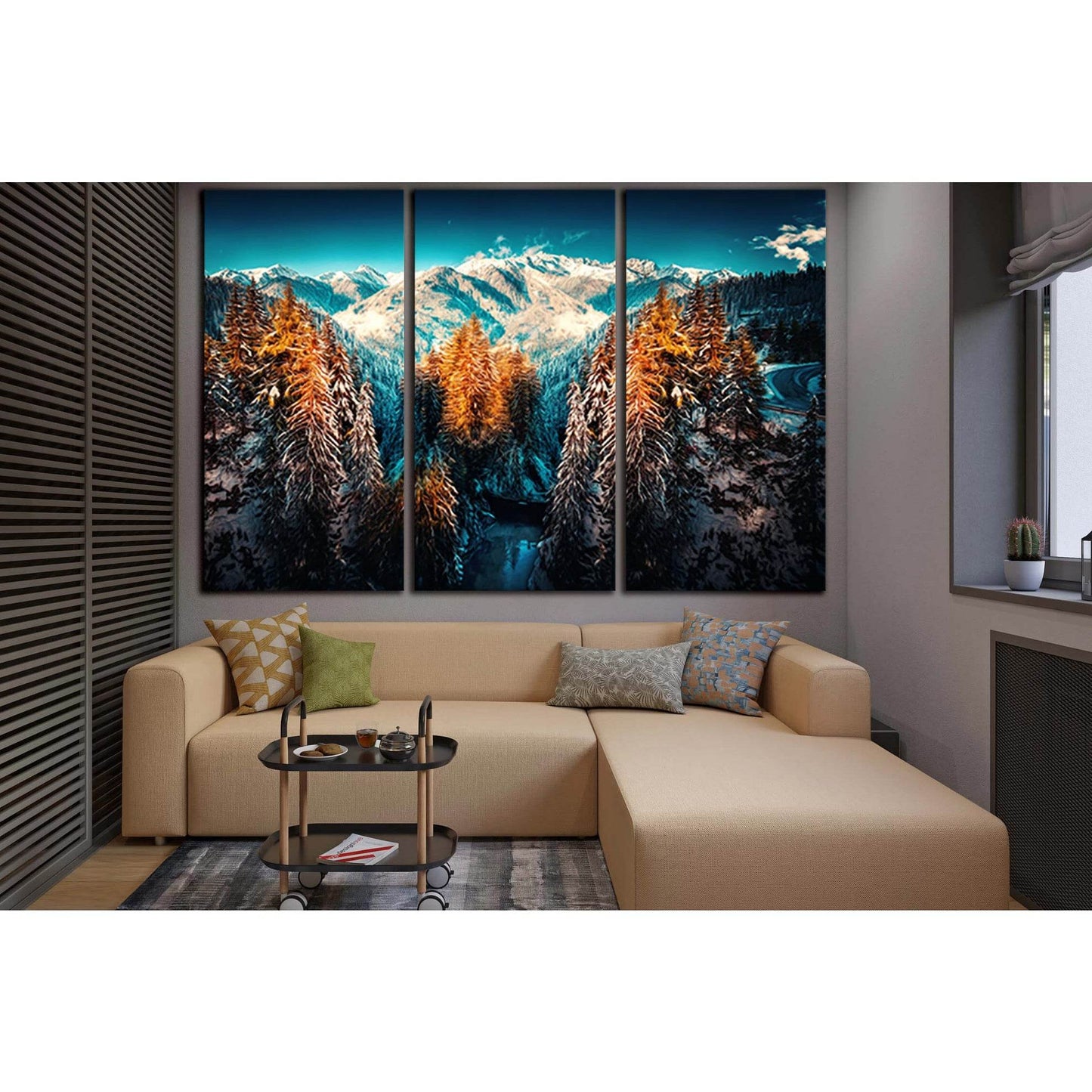 Snow Landscape Mountains And Forest №SL1578 Ready to Hang Canvas PrintCanvas art arrives ready to hang, with hanging accessories included and no additional framing required. Every canvas print is hand-crafted, made on-demand at our workshop and expertly s