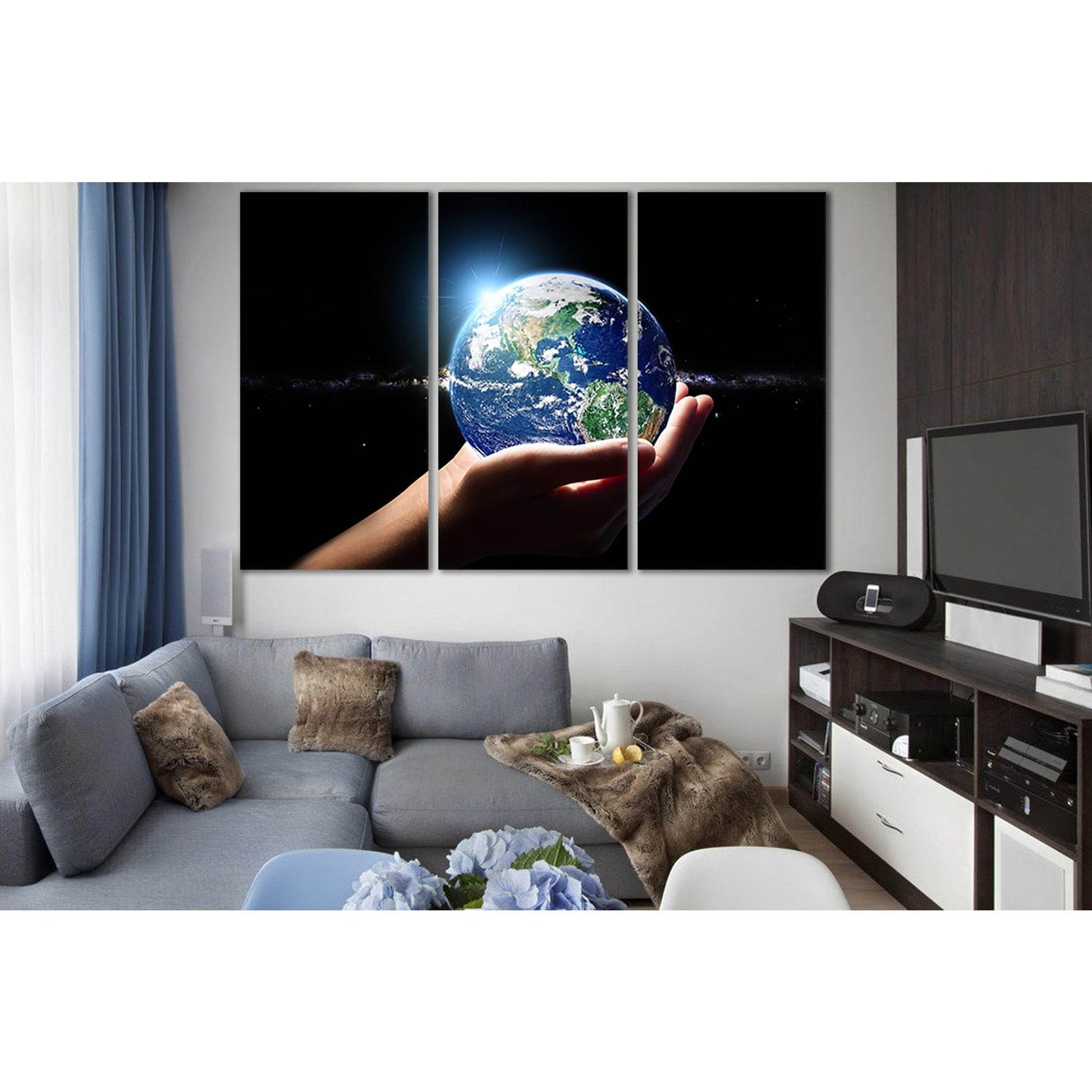 Planet Earth In Hand №SL969 Ready to Hang Canvas PrintCanvas art arrives ready to hang, with hanging accessories included and no additional framing required. Every canvas print is hand-crafted, made on-demand at our workshop and expertly stretched around