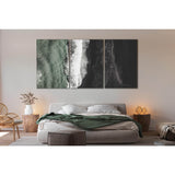 Waves Black Sand Beach №SL64 Ready to Hang Canvas Print