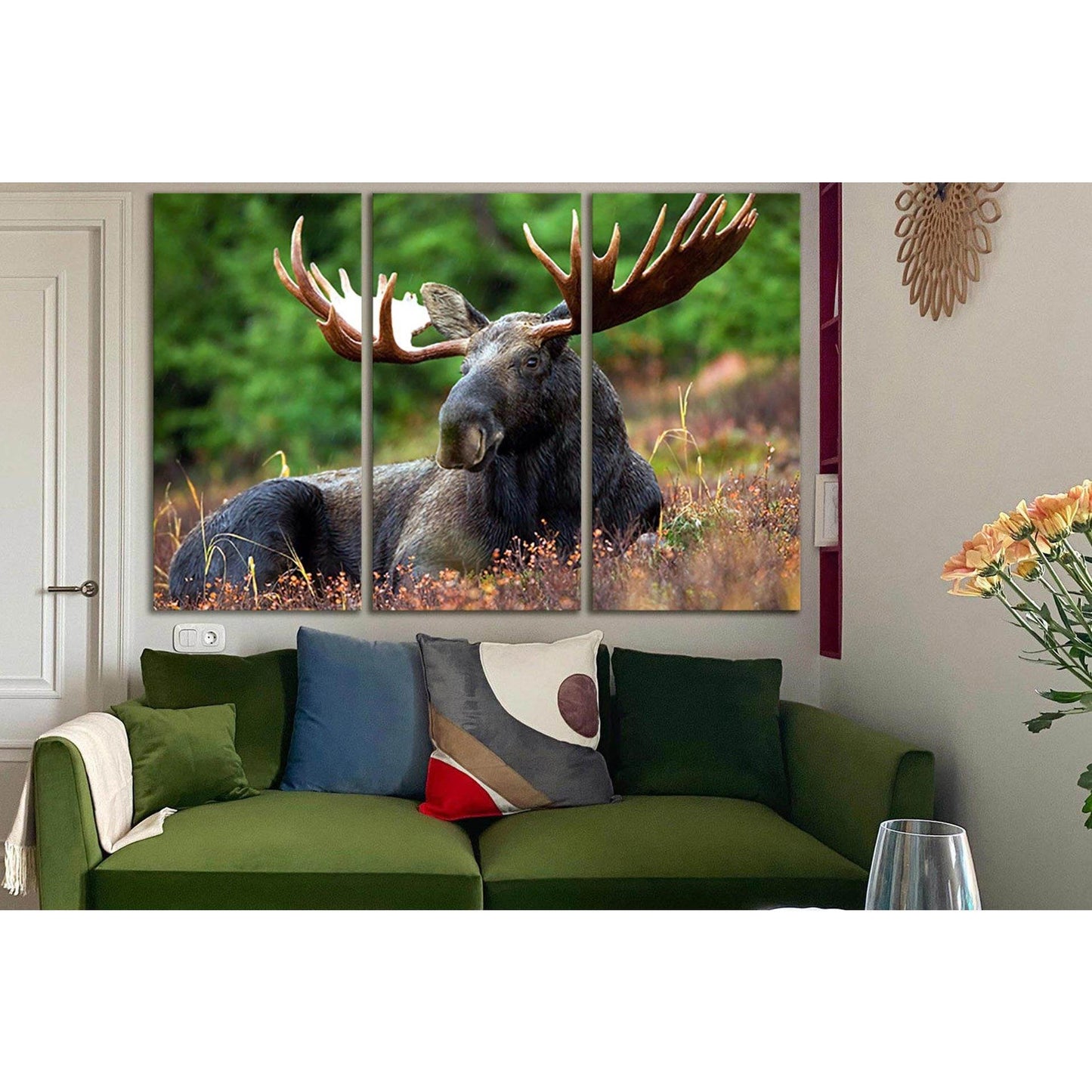 Elk Resting In The Meadow №SL1547 Ready to Hang Canvas PrintCanvas art arrives ready to hang, with hanging accessories included and no additional framing required. Every canvas print is hand-crafted, made on-demand at our workshop and expertly stretched a