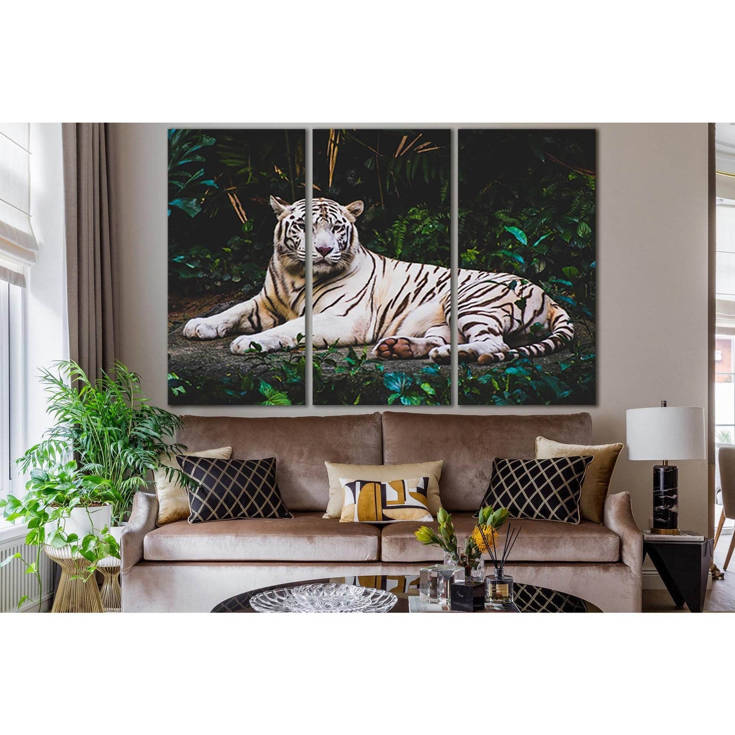 Rare White Tiger №SL1537 Ready to Hang Canvas PrintCanvas art arrives ready to hang, with hanging accessories included and no additional framing required. Every canvas print is hand-crafted, made on-demand at our workshop and expertly stretched around 100
