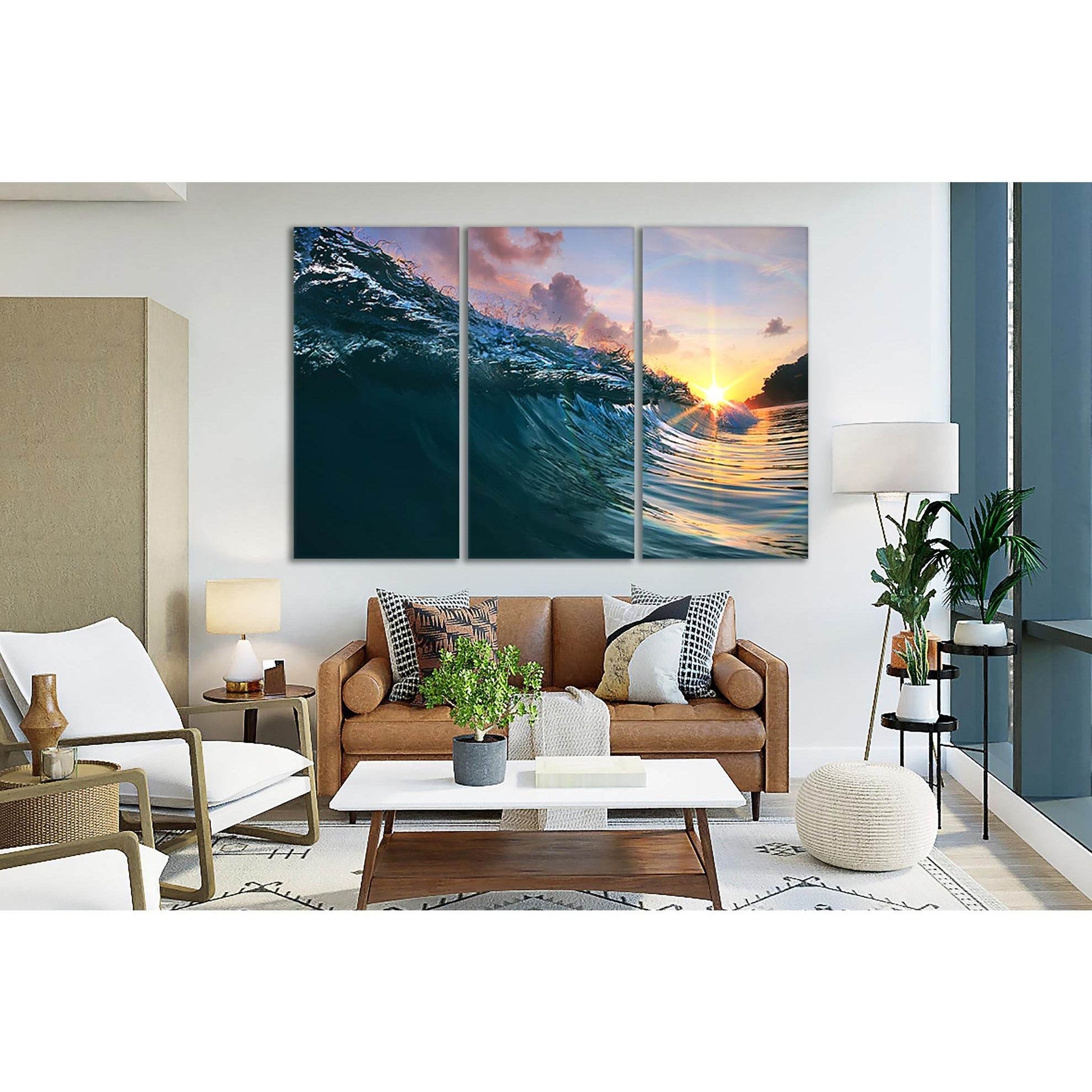 Beautiful Blue Wave №SL55 Ready to Hang Canvas PrintCanvas art arrives ready to hang, with hanging accessories included and no additional framing required. Every canvas print is hand-crafted, made on-demand at our workshop and expertly stretched around 10