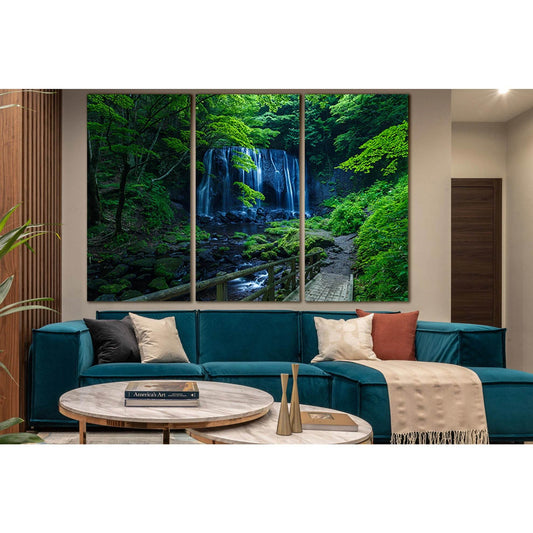 Waterfall In Deciduous Forest №SL1067 Ready to Hang Canvas PrintCanvas art arrives ready to hang, with hanging accessories included and no additional framing required. Every canvas print is hand-crafted, made on-demand at our workshop and expertly stretch