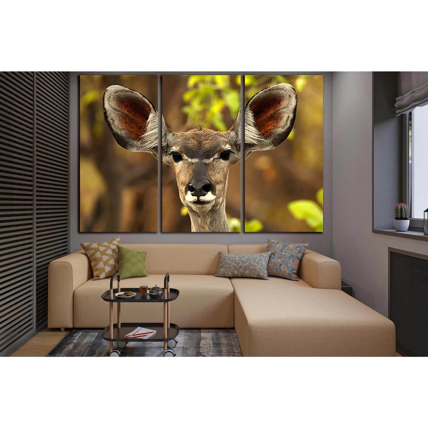 Portrait Africa Antelope №SL1542 Ready to Hang Canvas PrintCanvas art arrives ready to hang, with hanging accessories included and no additional framing required. Every canvas print is hand-crafted, made on-demand at our workshop and expertly stretched ar
